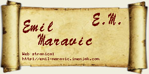 Emil Maravić vizit kartica